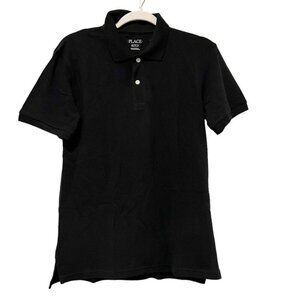 The Children's Place Black Polo Shirt Classic Everyday Uniform Style